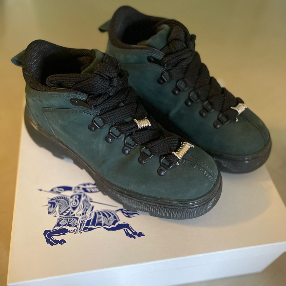 Burberry Dark Green Men's Trek Boots Size 42